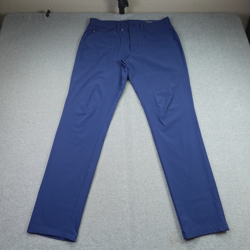 Mizzen + Main Pants Mens 32x30 Blue Helmsman Athletic Taper Performance Chino